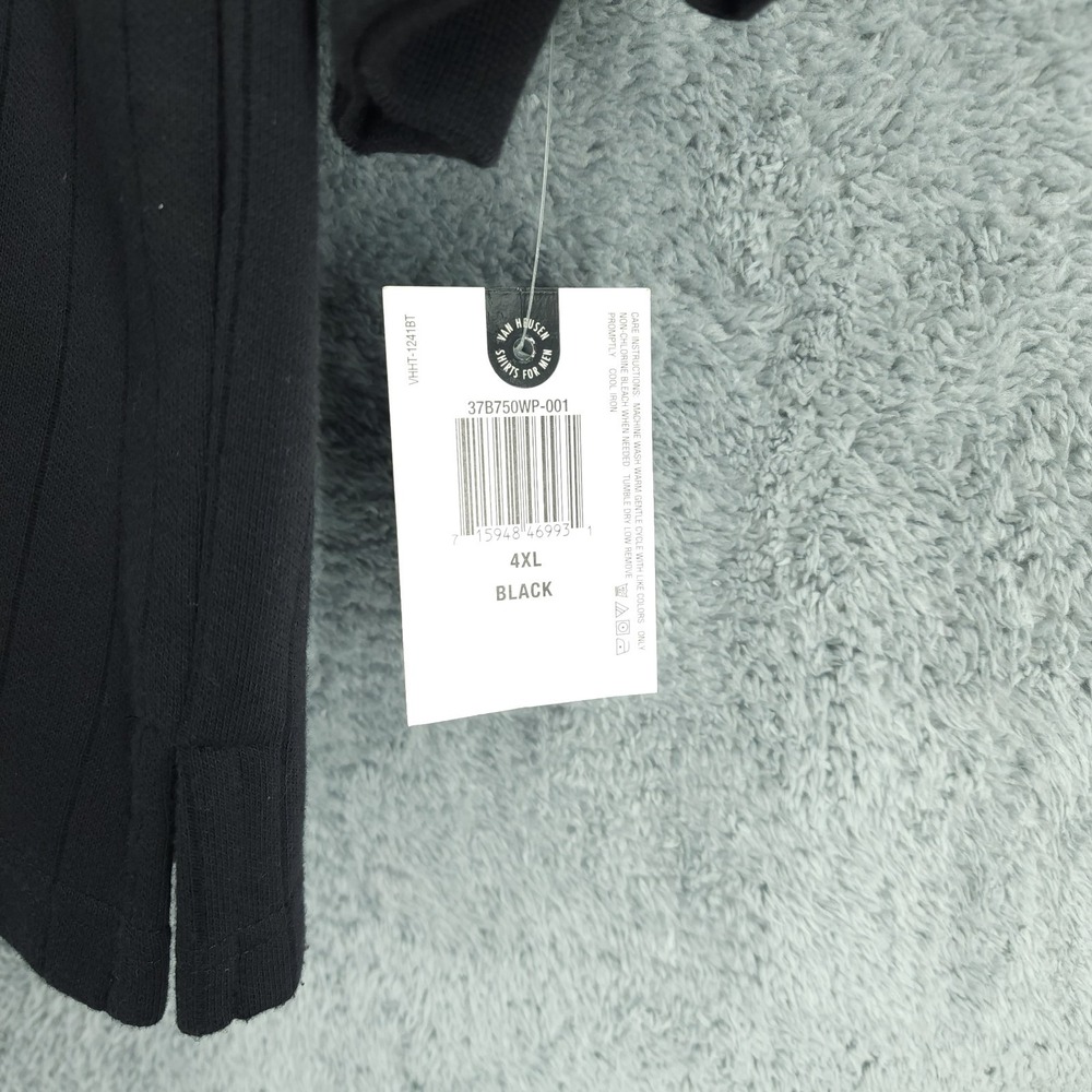 Van Heusen Sweater Mens 4XL Black Stripe Ribbed Studio Pullover Big & Tall - Picture 7 of 12